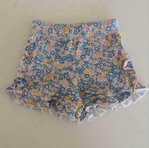 Babycottons | High Waist Floral Ruffle Shorts